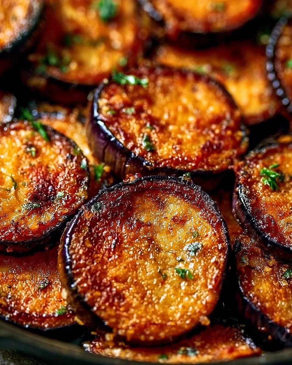 Knusprige Auberginen im Airfryer zubereitet für eine gesunde Mahlzeit.