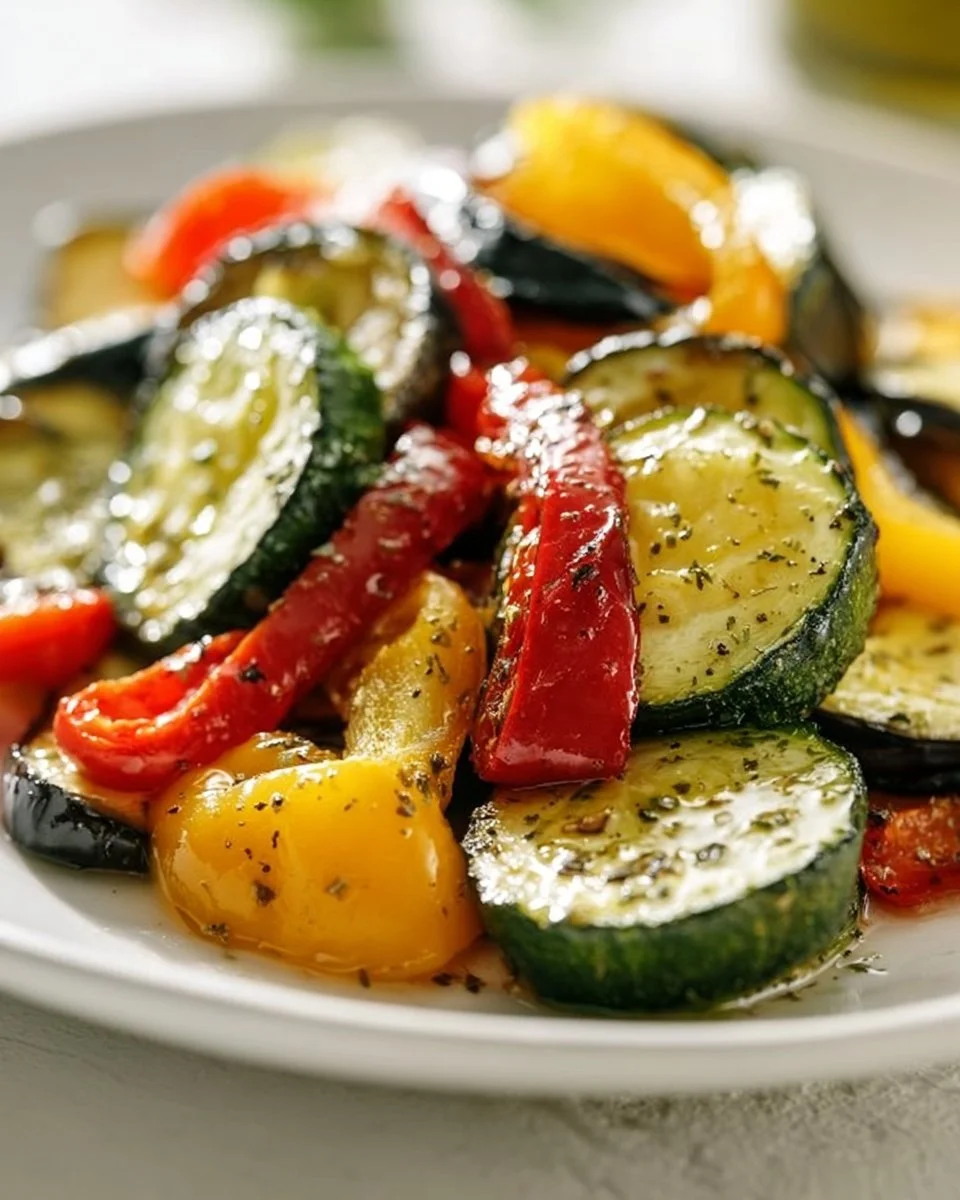 Gegrilltes Gemüse aus der Luftfritteuse, lecker und gesund zubereitet.