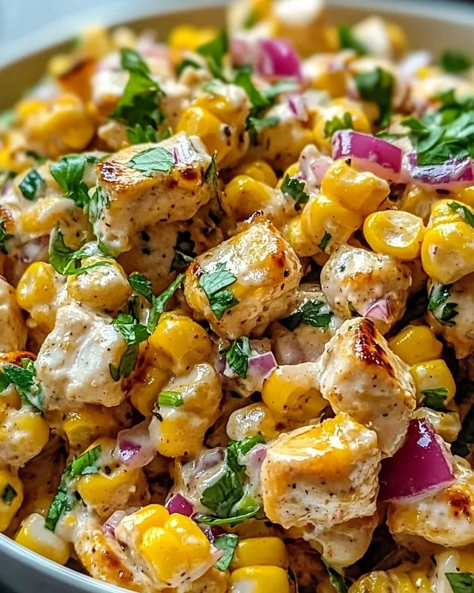 Cremiger Hühnchen-Straßen-Mais-Salat